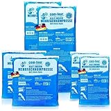 com-four® 6er Sparpack Mehrfachkompresse in 3 verschiedenen Größen - Gelkompresse für Warm & Kaltanwendungen - Kühlpads, Kühlpack - Mikrowellen geeignet - Made in Germany (6 Stück)