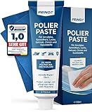 PRINOX® 150ml Polierpaste inkl. Profi Poliertuch I Politur für Acrylglas, Lacke, Gelcoat gfk, Chrom & Kunststoffe I Entfernt Mattierungen & Mikro Kratzer