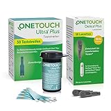 OneTouch Ultra Plus Kombi-Pack S für Blutzuckermessung |Teststreifen & Lanzetten für Diabetes (Zucker-Krankheit)| 30 Tests | 1 Teststreifen,1 Packung Lanzetten, je 30 Stück