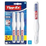 Tipp-Ex Korrekturstift Shake 'n Squeeze, je 8ml, 3er Pack, Ideal für das Büro, das Home Office oder die Schule