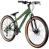 Galano G600 MTB Dirt Bike 26 Zoll für Erwachsene und Jugendliche ab 145 cm Mountainbike mit Federgabel Crossbike 18 Gang Kettenschaltung (Khaki, 33 cm)