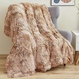 Wajade Kunstfelldecke – Sherpa Schafdecke – Comfort Luxuriöse Flauschige Kuscheldecke – weiche Decke für Couch und Bett – 160 x 200 cm –Camel Color