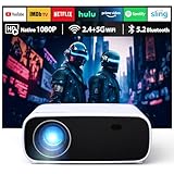 2025 Neues Hochleistungsbeamer, unterstützt Switch und PS5 ohne Verzögerung, Beamer mit WiFi und Bluetooth, 20000 Lumen 4K-Unterstützung, Full HD 1080P Auflösung, （Hochhelligkeitsversion）