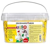 Eberhard Faber 570103 - Modelliermasse lufttrocknend weiß, 3 kg EFA Plast Kids tonbasiert