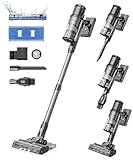 Proscenic P11 Mopping Staubsauger mit Wischfunktion, 45KPA-550W-60Min Akku Staubsauger Kabellos und Saugwischer, Staubsauger Wischen und Saugen Anti-Tangle für Teppich Hartböden Vorhang Haustierhaare