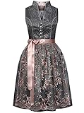 Alpenmärchen Midi Dirndl aus Exklusiver Kollektion inkl. Spitzenschürze Gr.38 - ALM663