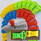 Alcrea® 36 (/44) GRÖSSERE Sockenklammern für Waschmaschine und Trockner. EXZELLENT preis-leistungs-verhältnis, lesen, für dicke Socken. Mit GRÖßEREM Haken für die Wäscheleine. Kompletter Sockenzyklus.