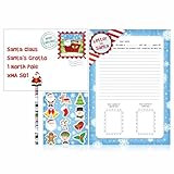 3HA HAHAHA Brief an Santa Kit Weihnachten Weihnachtsmann Brief Xmas Schreibset Selbstpersonalisiert mit Name Raum Merry Christmas Brief an Vater Wunschliste Danke Weihnachtsmann Brief für Kinder