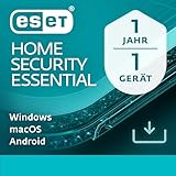 ESET HOME Security Essential 2024 | 1 Gerät | 1 Jahr | inklusive Sicheres Banking & Surfen, Sicheres Heimnetzwerk, Webcam-Schutz | Windows, macOS und Android | Aktivierungscode per E-Mail