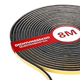 XEEINC 8M Bürstendichtung Selbstklebend, 9mm(B) x 5mm(D) Bürstendichtung für Rolladen Schiebetür, mit Idealer Klebkraft, Türbürstendichtung Insektenschutz für Fenster Tür - Schwarz