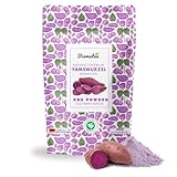 Biomatea 100g Premium Lila Ube Powder, Yamswurzel Pulver smoothies, Tea, dessert– Natur & Reines, gemahlen Violett Süßkartoffel-Wurzel Pulver, Ube Latte Culinary Grade