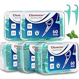 BEYAOBN Zahnseide Sticks 5-Pack 300 Stück,Einwegzahnseide Dental Floss mit tragbarem Reiseetui und Zahnstocher, perfekt für Familien, Hotels und Reisen