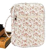 Custodia Bibbia Con Manico 31x23x8cm - Borsellino Chiesa Donna Con Tasca A Cerniera - Borsa Porta Bibbia Cotone - Per Studio Cristiano Viaggio Trasporto Conservazione Scritture