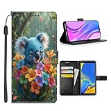 Xioolia Schutzhülle für LG G8, G8S, G8X, G7, G6, G5, K20, K22, K31, K40, K40S, K42, K50, K50S, K51S, K52, K62, K61, K71, mit Koala-CQ128, TPU-Leder, Kartenhalter