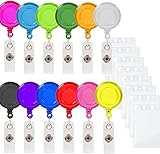 selizo 12 Sets Retractable Badge Holder Reel Clip mit vertikal ID Kartenhalter