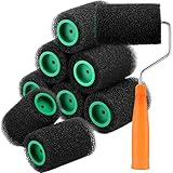 Farbroller-Set Für Wände Und Decken - 9 Mittelflorige Rollhülsen | Lackierwalzen | Hausmalerrollerpinsel | Ersatzabdeckungen Für Innen- Und Außenhäuser -Verbesserung