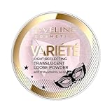 Eveline Cosmetics - Mineralisches Loses Puder Transparent mit Hyaluronsäure Variété - Finishing Powder Mineral Puder, Soft-Focus-Effekt, Vegan-Freundlich, Face Powder, Powde