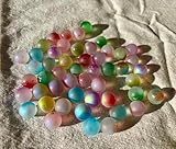 MEIERLE & Söhne Glasmurmeln 12 mm – Bunte, Matte Murmeln mit Schimmer – Dekorative Glasperlen für Deko, Basteln & Spiele – Mehrfarbiges Set