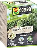 COMPO Buchsbaumzünsler K.O. - Insektizid - schnelle Hilfe bei Schädlingen an Buchsbäumen - Konzentrat mit Dosierbecher - für gesunde Pflanzen - 50 ml