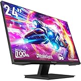 memzuoix Monitor 24 Zoll 100Hz, Computermonitor mit HDMI VGA Ports, 1080P PC Monitor mit Low Blue Light IPS Eye Care, Build-in FreeSync und Audio Out, FHD VESA Kompatibel für Home Office