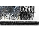 Dachrinnenbürste 10 Meter Ø 15cm, inkl. 6 Sicherungsklammern gegen Sturm und Wind