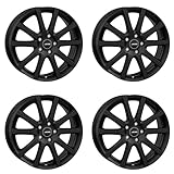 4x AUTEC Felgen Alufelgen SKANDIC 7.0x17 ET35 4x108 Schwarz matt kompatibel mit Jeep Avenger