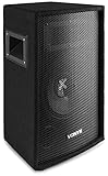 VONYX SL8 - Lautsprecher Passiv, PA Box 400 Watt, 8 Zoll Passiv Lautsprecher mit Tranportgriffe, Lautsprecherbox mit Tophat für Stativ, Hochtöner DJ Topspeaker - Schwarz