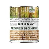 0,75 Liter Parkettlack Grundierung und Parkettsiegel Aqua Professionell Treppenlack 2in1 Holzlack Geruchsneutral 100% Vegan (Matt Farblos)