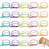 THE TWIDDLERS Reißverschlussarmbänder, 100er-Pack – sensorisches Fidget-Spielzeug in Mehreren Neonfarben, reduziert Stress, Depression, ADS & ADHS - Mitgebsel für Kindergeburtstage