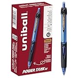 uni-ball Power Tank Druckkugelschreiber, mittlere Spitze, 1,0 mm, Blau, 12 Stück