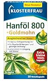 Klosterfrau Hanföl 800 + Goldmohn | 30 extra kleine Weichkapseln | Ausgleichend bei Stress