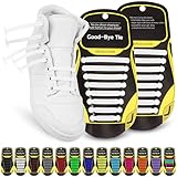 SULPO Elastische Silikon Schnürsenkel – Ohne Binden – Silikonschnürsenkel – Schnürsenkelersatz, Schleifenlose Schuhbänder – Gummischnürsenkel für alle Schuhe – Kinder & Erwachsene (Weiß)