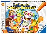 Ravensburger tiptoi Spiel 00706 Der hungrige Zahlenroboter, Lernspiel ab 4 Jahren für 1-4 Spieler, spielerisch Formen und Rechnen Lernen in 4 Schwierigkeitsstufen