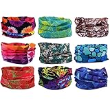 Mogokoyo 9 Stück Damen Herren Kinder Multifunktionstuch/Sturmmaske/Halstuch/Schlauchtuch (Sommer stil)