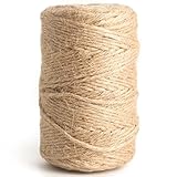 VGOODALL Werkzeugtyp 100 Meter 3 mm Jute Schnur, Garten Schnur Natur Juteschnur Dekokordel Schnur Bastelschnur Paketschnur für DIY Kunstgewerbe Gartenarbeit