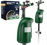 360 °Wasserstrahl Tiervertreiber I 2000mAh Vogelabwehr I Reiherschreck und Katzenschreck für Garten | PIR-Bewegungsmelder I Reichweite bis zu 10 m I für Marder Katzen Waschbär Hunde Vögel Mäuse