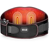 Naxup Beheizter Rückengurt,Vibrationsmassage Wärmegürtel mit 5000mAh Akku,Kabellose beheizte Rückenbandage mit 3 Wärmestufen & 3 Massagemoden,Abschaltautomatik,für Rückenschmerzen