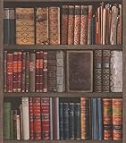 Rasch Tapete 934809 Papiertapete mit Büchern, Bücherwand, Bibliothek, Bücherregal