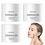 3pcs Zinc Ointment Face, Zinksalbe Gesicht,Zinksalbe Gegen Pickel,50g Anti Pickel Creme Auch Bei Akne Am Po Und Rücken Geeignet, Zink Salbe Gegen Mitesser und Unreine Haut