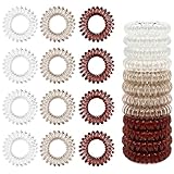 Sularpek 12 Stück Spiral Haargummis, Haargummi Damen Telefonkabel, Zopfgummis Damen, Haargummi Telefonkabel Spiral für Damen und Mädchen