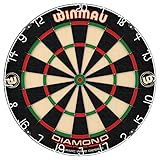 WINMAU Diamond Plus Dartscheibe Steeldart– Professionelles Dartboard aus Borsten mit Offiziellen Turnierspezifikationen – Unterstützt von der PDC - Profi Dart-Zubehör