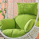 OJHFJMGH Schaukelstuhlkissen, Ersatzkissen for den Außenbereich, nur Schaukelkissen, und Kissen for Hängesessel, ultradicke Sitzpolster for Hängekörbe for Terrassengarten(Green)
