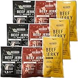 THE MEAT MAKERS – 100% Beef Jerky Sport Mix 9x40g (360g) - Proteinreiches Trockenfleisch, Kalorienarme Trockenfleisch Dörrfleisch Snacks für Menschen