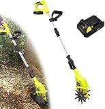 Akku-Bodenhacke, 20V Gartenhacke, leichte Elektro-Bodenhacke, Arbeitsbreite 10 cm, Tiefe 25 cm, Drehzahl 250 U/min