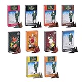 Crottendorfer Räucherkerzen 10er Pack (10 x 24 Stück) – Waldhonig, Zimtapfel, Winter Orange, Glühwein, Apfelpunsch, Orange Sprizz & mehr – Höhe 2,7cm, Ø 1,2cm – 15 Min. Brenndauer pro Räucherkegel