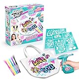 Canal Toys Airbrush Art AIR 016- Textil-Airbrush-Set, Modedesign-Set mit Farbspritzkasten und Airbrush-Spritzpistole und Markern, 1 Set, mehrfarbig