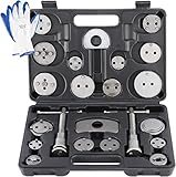 FreeTec 22 tlg. Universal Bremskolbenrücksteller Set Bremssattel Kolben Wind Zurück Tool Kit Bremse Instandsetzung Werkzeug Satz (mit Handschuhe)