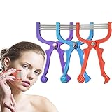 SYXLS 3 Stück Gesicht Haarentferner Epilierer, Spring Gesicht Epilierer Manuelle, Tragbare Haarentfernung Schönheit Werkzeug, für Frauen Gesicht Haarentfernung Beauty-Tools