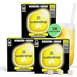 waterdrop® Microenergy Turbo Boost – 160mg Koffein, 36 Drops Würfel mit Gummibärchen-Geschmack – Zuckerfrei, Kalorienarm, Energie-Booster mit Vitamin C & B