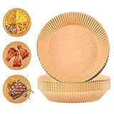 Air Fryer Pergamentpapier, 100 Stück für Air Fryer Ofen und Mikrowelle - Antihaft-Backpapier für einfaches Kochen und Reinigen